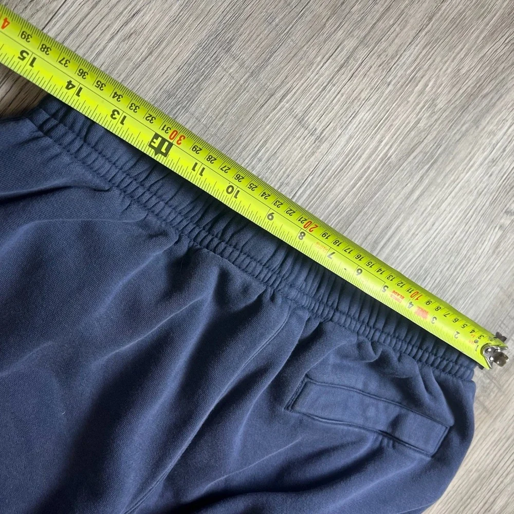 Nike‎ Joggers Mens Large Navy Blue Fleece Sweatpants Embroidered Logo Sportswear